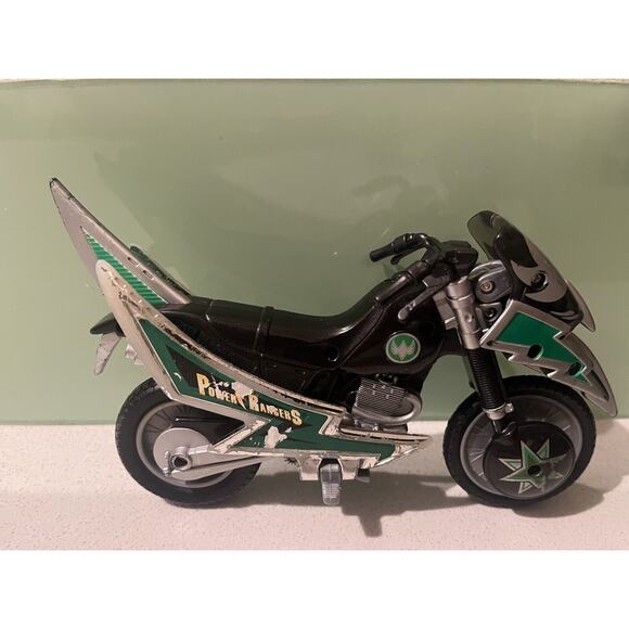 Power Rangers Ninja Storm Green Ranger Tsunami Cycle Motorcycle Bandai 2002 - Picture 1 of 4